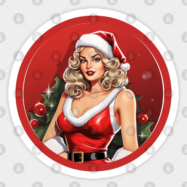 Pin Up Xmas Sticker by The Little Store Of Magic